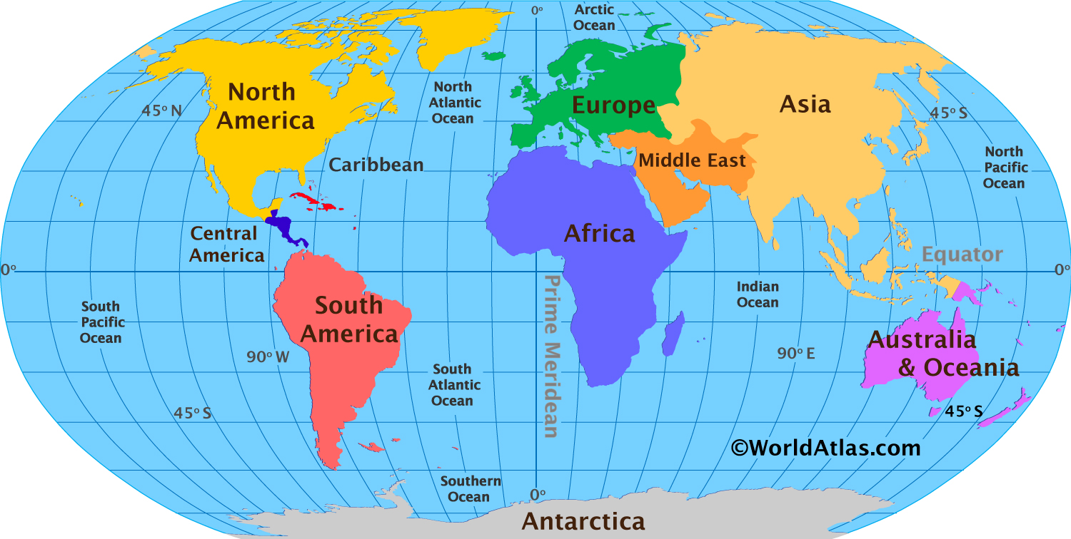 Continents Map