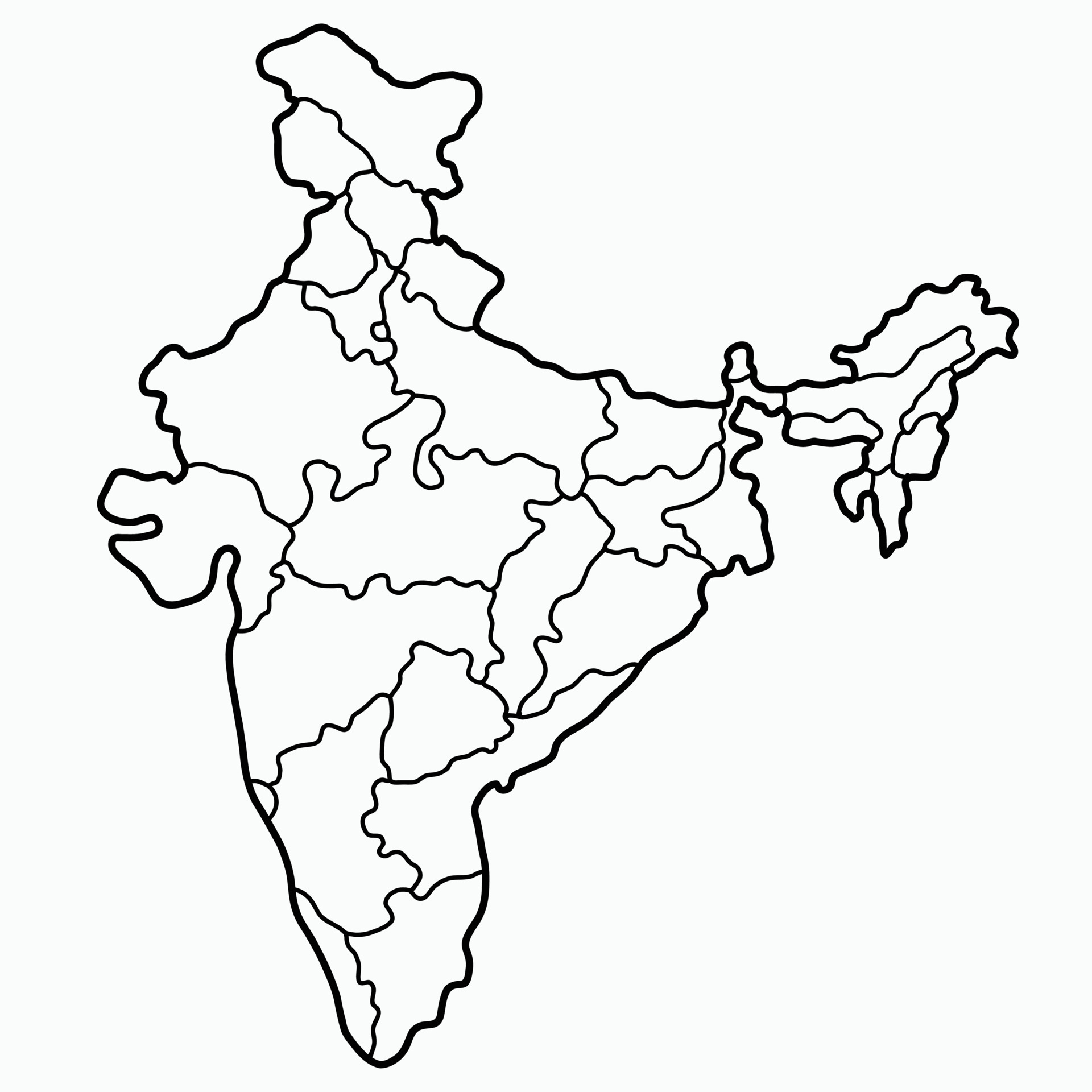 India Outline Map